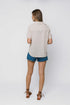 Nina-Roll Cuff Short Sleeve Shirt